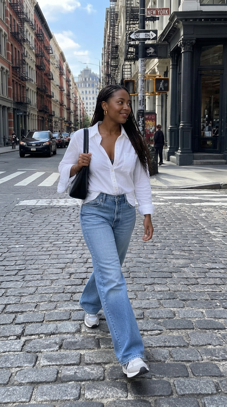 AI-generated shoot example at SoHo streets